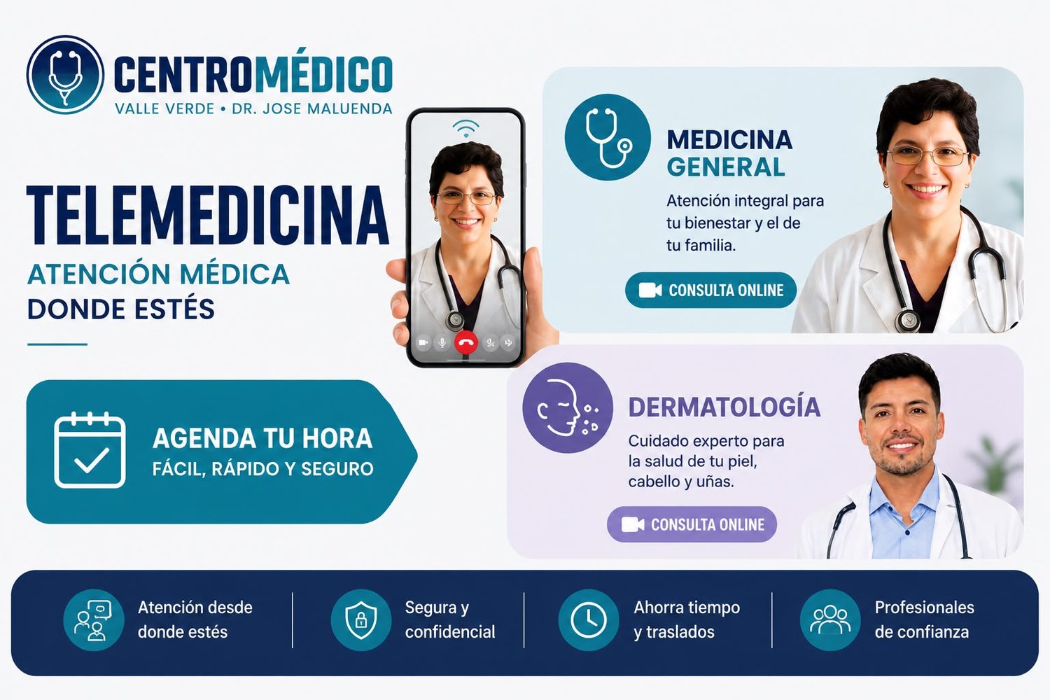 Telemedicina en el Centro Médico Valle Verde — atención médica donde estés